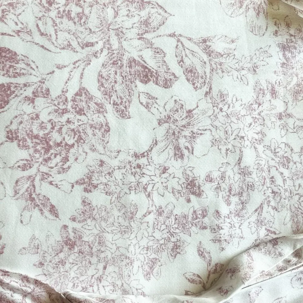 NEW Rachel Ashwell 100% Cotton Duvet Set - Pink White Floral, Full Queen Size